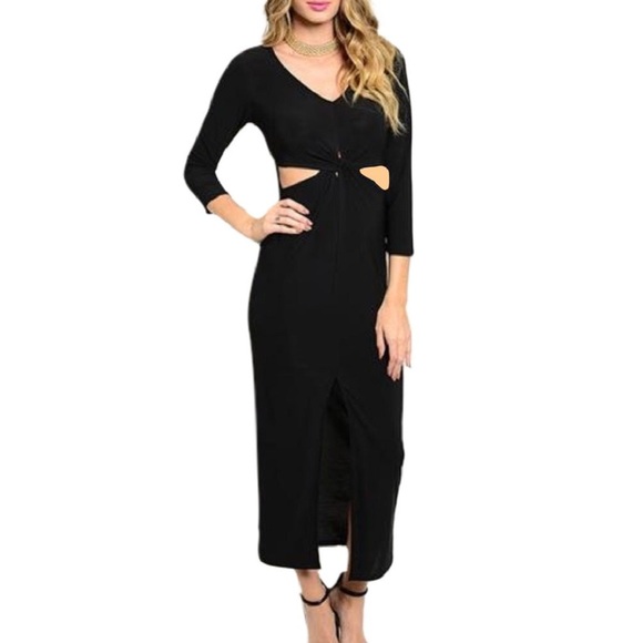 Manito Dresses & Skirts - Black Knit Body Hugging Dress